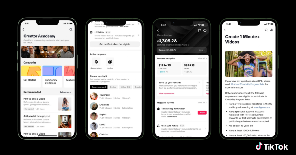 Programa Criadores para monetização no TikTok